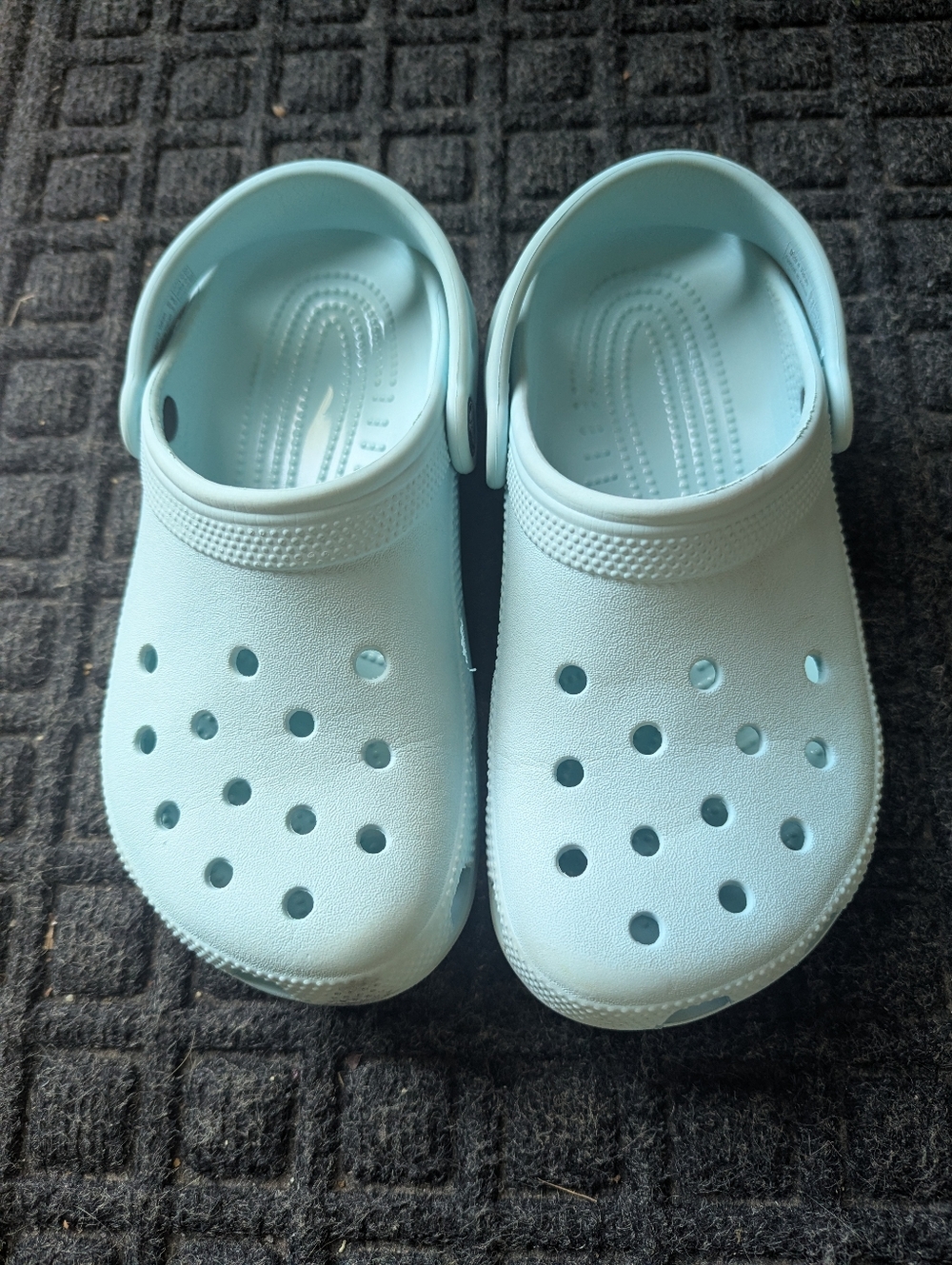 Mint Teal Crocs Women 5 Girl 4